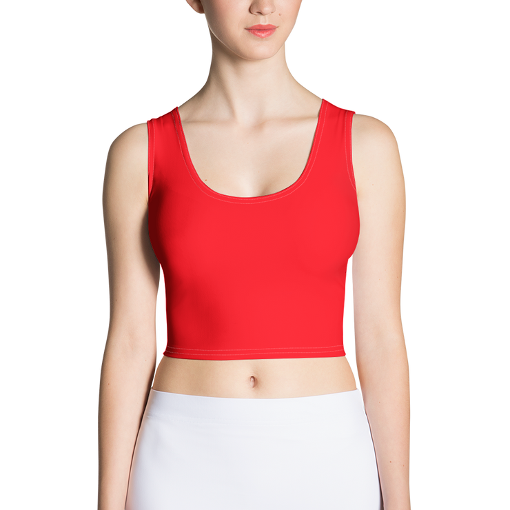 Neon red shop crop top