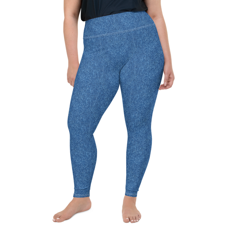 Blue Denim Jean 243 Plus Size Leggings