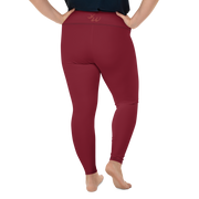 Red Wine Plus Size Leggings