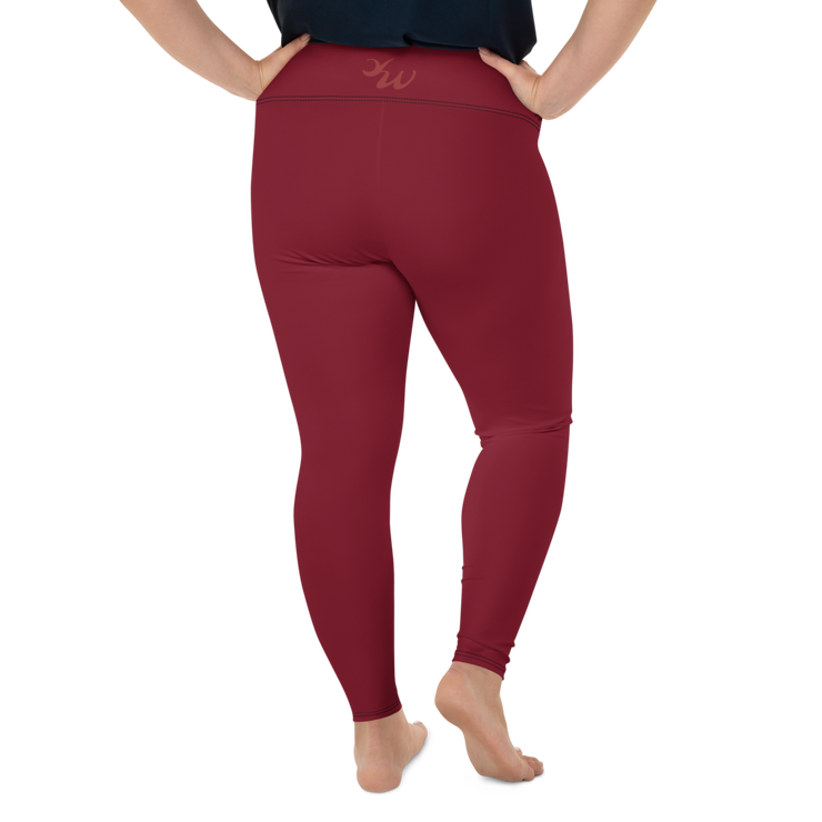 Red Wine Plus Size Leggings