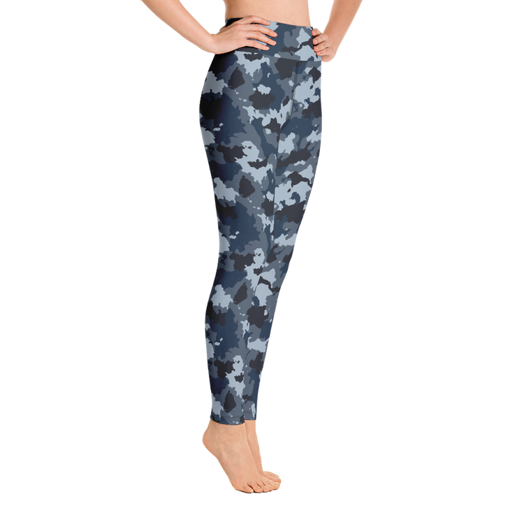 Blue Camo Yoga Pants