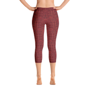 Red Bouclé Capri Leggings