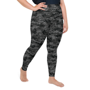 Black Camo Pixel Plus Size Leggings