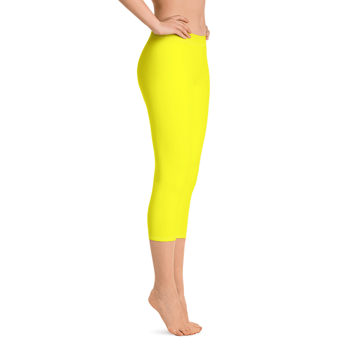 Neon Yellow Capri Leggings