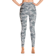 Grey Camo Pixel Yoga Pants