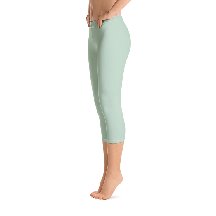 Pastel Green Capri Leggings