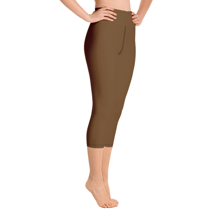 Brown Capri Yoga Pants