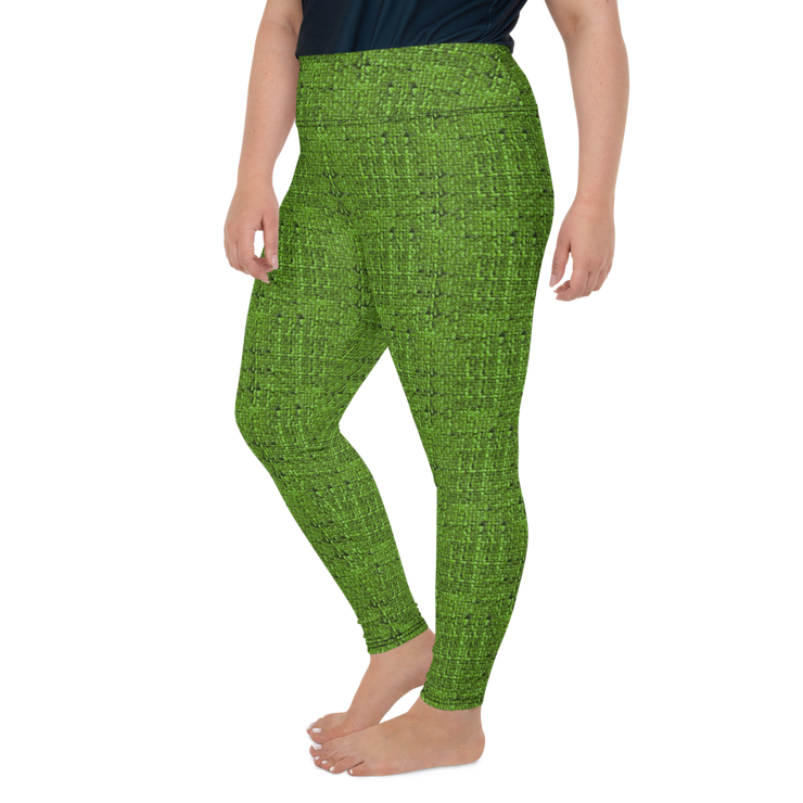 Green Bouclé Plus Size Leggings