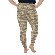 Brown Camo Pixel Plus Size Leggings