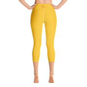 Mustard Yellow Capri Yoga Pants