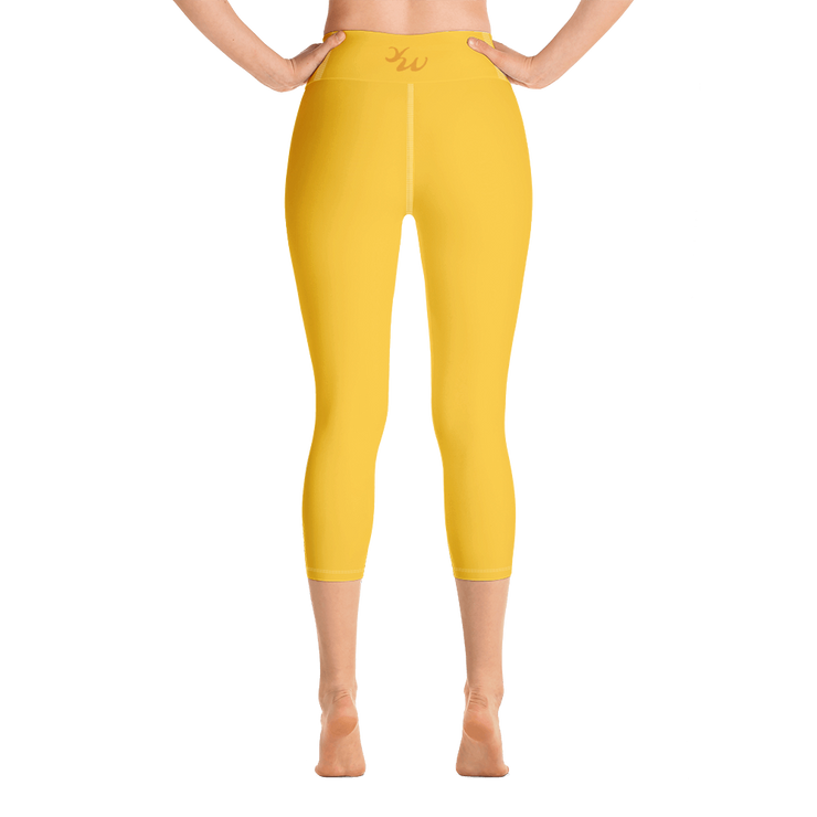 Mustard Yellow Capri Yoga Pants