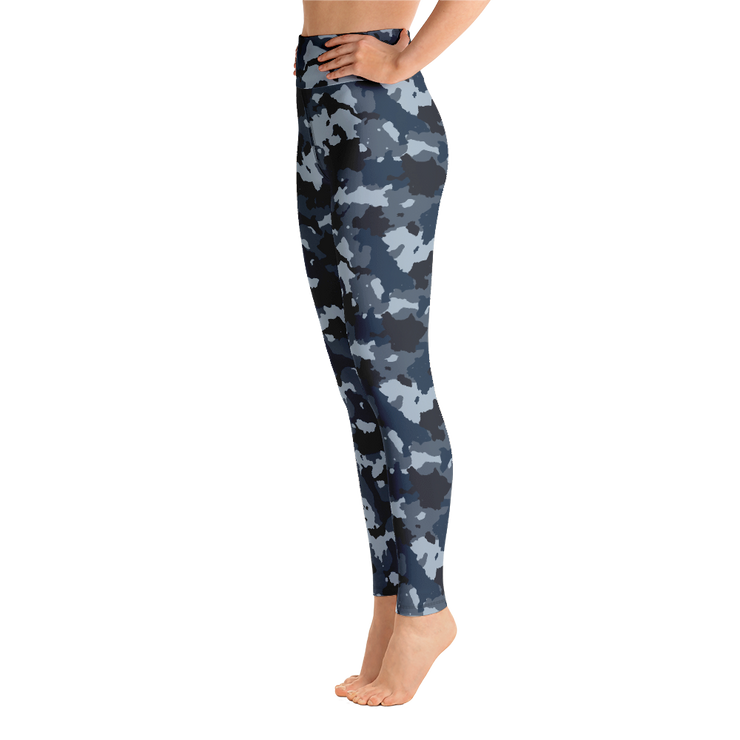 Blue Camo Yoga Pants