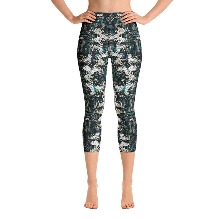 Rainforest Snakeskin Capri Yoga Pants