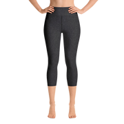 Black Denim Jean 249 Capri Yoga Pants