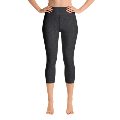 Black Denim Jean 249 Capri Yoga Pants