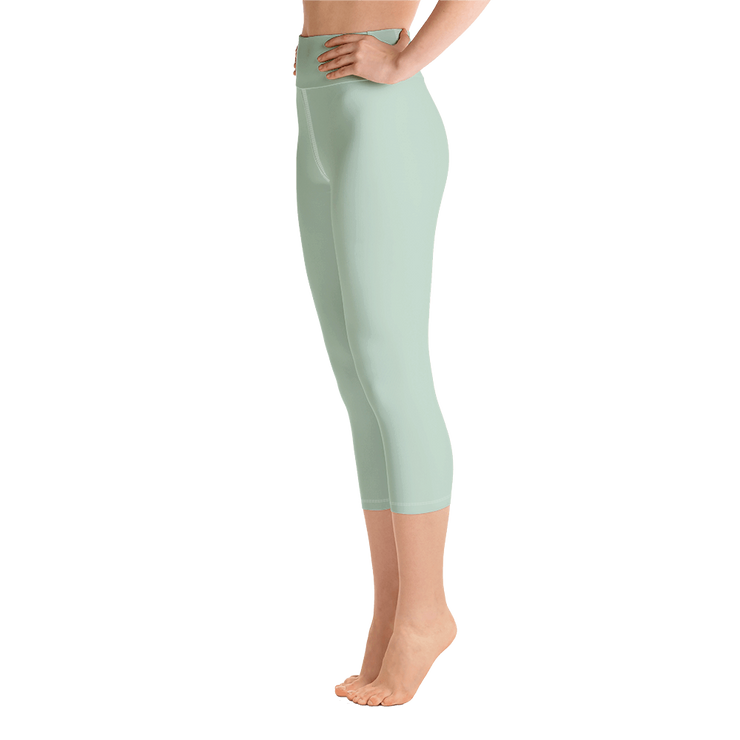 Pastel Green Capri Yoga Pants