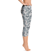 Grey Camo Capri Leggings