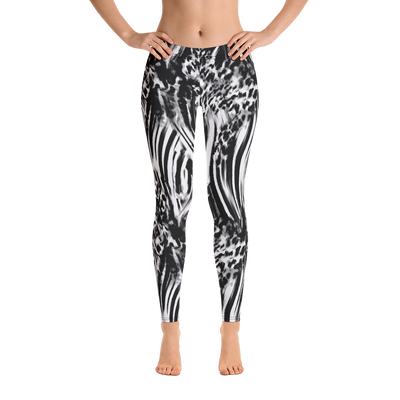 Fused Black & White Leggings