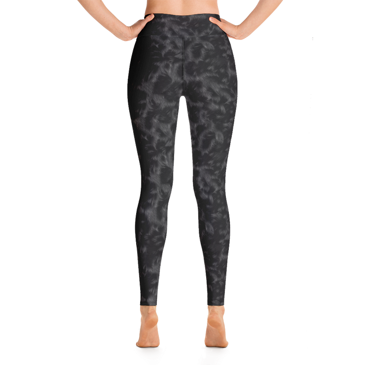 Black Fur Yoga Pants