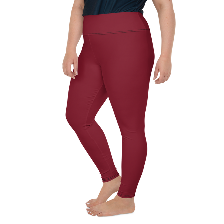 Red Wine Plus Size Leggings