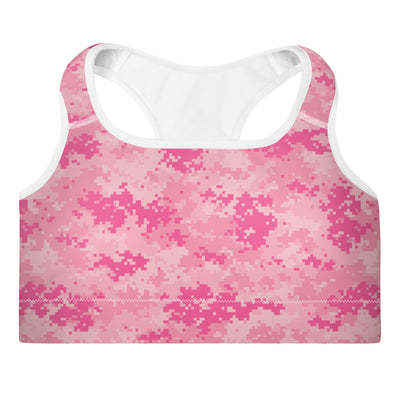 Pink Camo Pixel Sports Bra