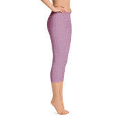 Pink Cable Knit Capri Leggings