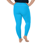 Neon Blue Plus Size Leggings