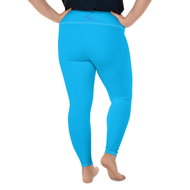 Neon Blue Plus Size Leggings