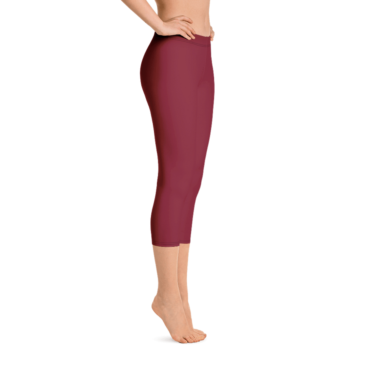 Red Wine Capri Leggings