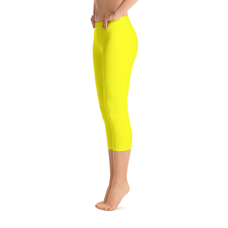 Neon Yellow Capri Leggings