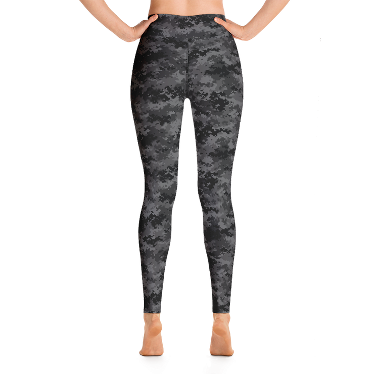 Black Camo Pixel Yoga Pants