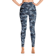 Blue Camo Pixel Yoga Pants