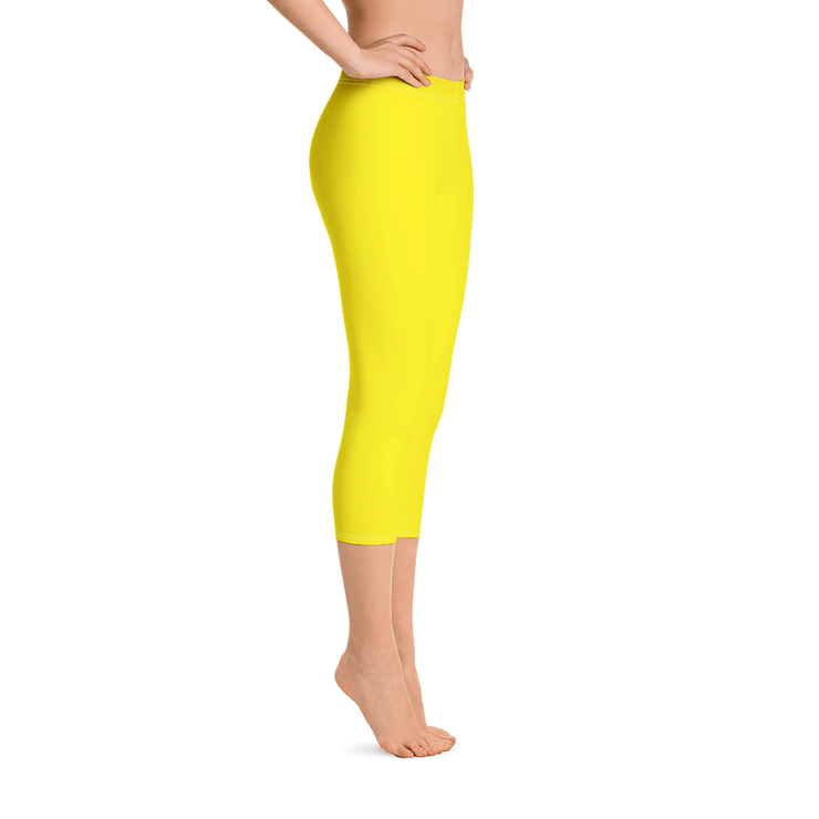 Yellow Capri Leggings