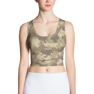 Green camo crop top online