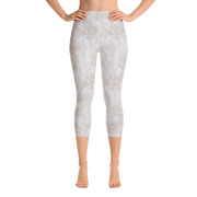 White Fur Capri Yoga Pants