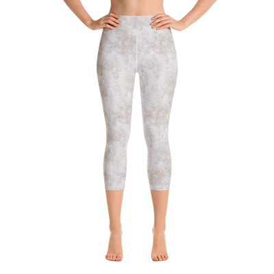 White Fur Capri Yoga Pants