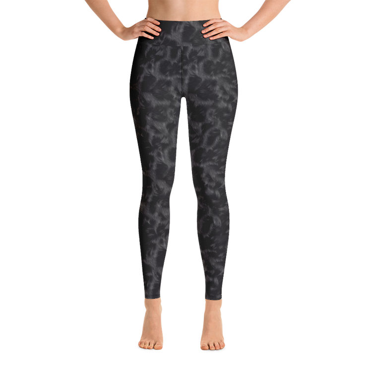 Black Fur Yoga Pants