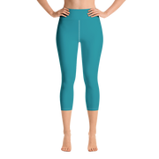 Teal Capri Yoga Pants