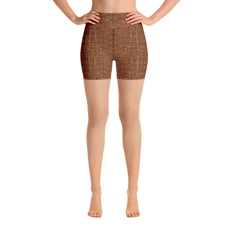 Terracotta Bouclé Yoga Shorts