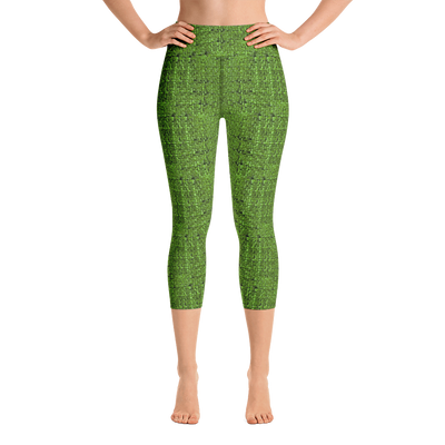 Green Bouclé Capri Yoga Pants