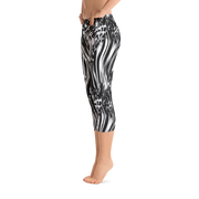 Fused Black & White Capri Leggings