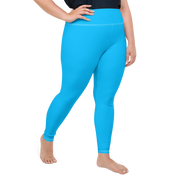 Neon Blue Plus Size Leggings