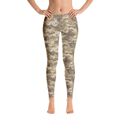 Brown Camo Pixel Leggings