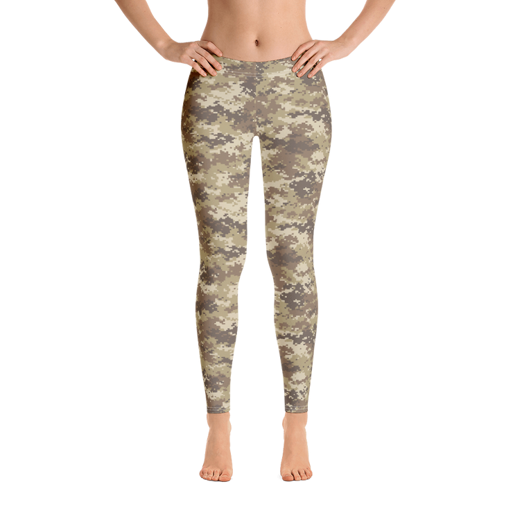 Brown Camo Pixel Leggings