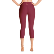 Red Wine Capri Yoga Pants