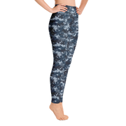 Blue Camo Pixel Yoga Pants