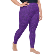 Purple Bouclé Plus Size Leggings