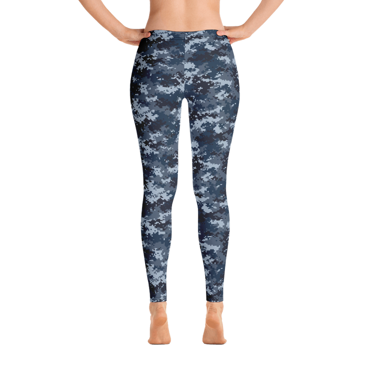 Blue Camo Pixel Leggings