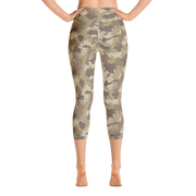 Brown Camo Capri Yoga Pants