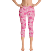 Pink Camo Capri Leggings